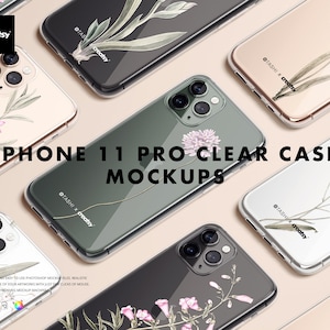 iPhone 11 Pro Clear Case Mockup Set image 1