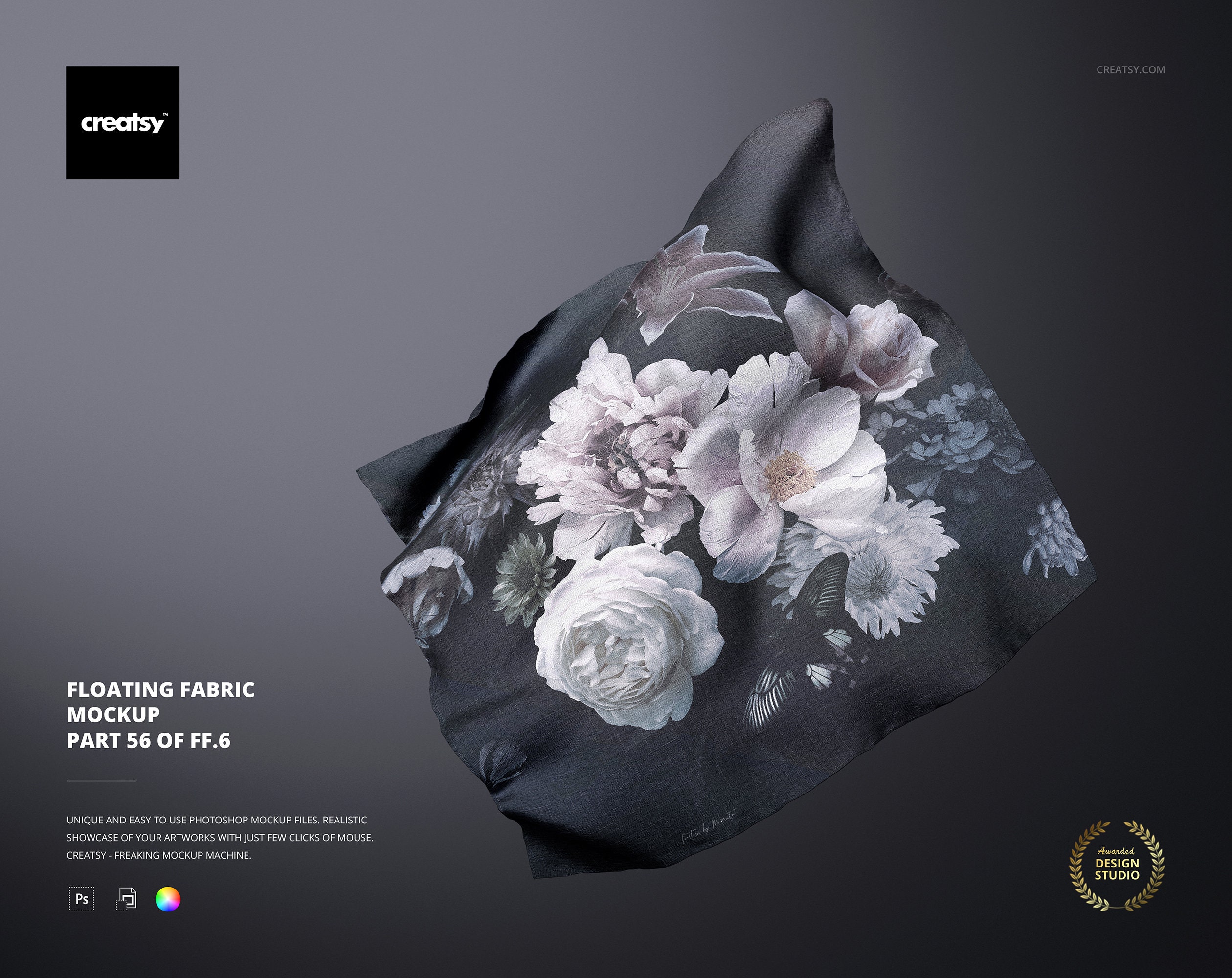 Floating Fabric Mockup part 56 of Fabric Factory V.6 Etsy