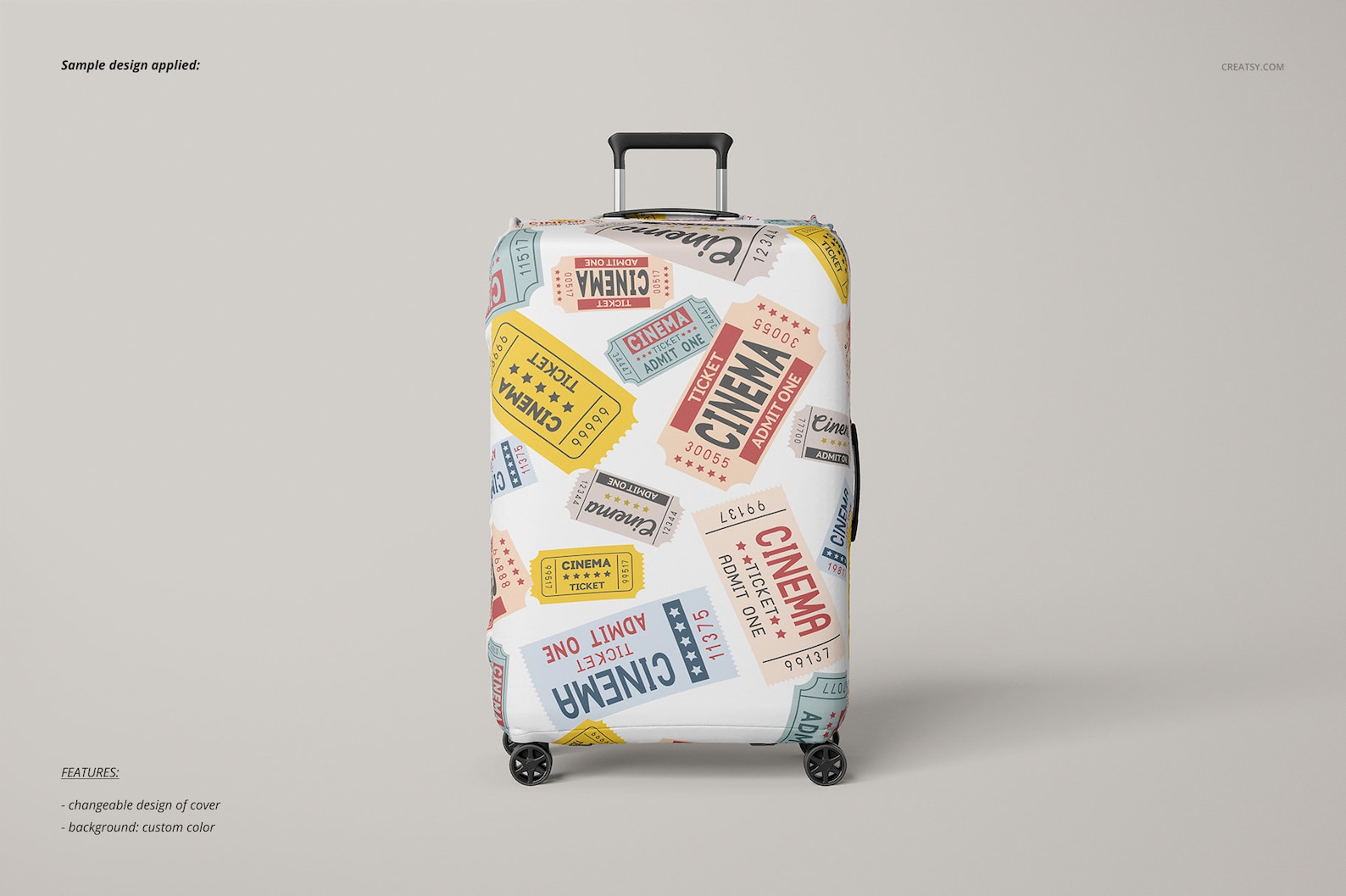 Suitcase Luggage Cover Mockup Set Suitcase Template - Etsy