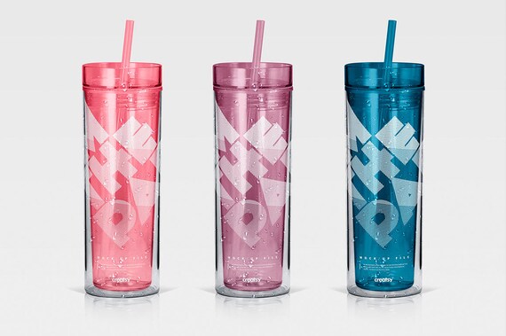 Double Wall Acrylic Tumbler Mockup Set Plastic Water Bottle Etsy