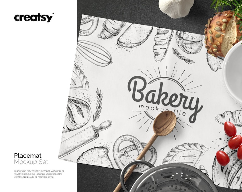 Download Placemat Mockup Set Placemat Template Custom Napkin | Etsy