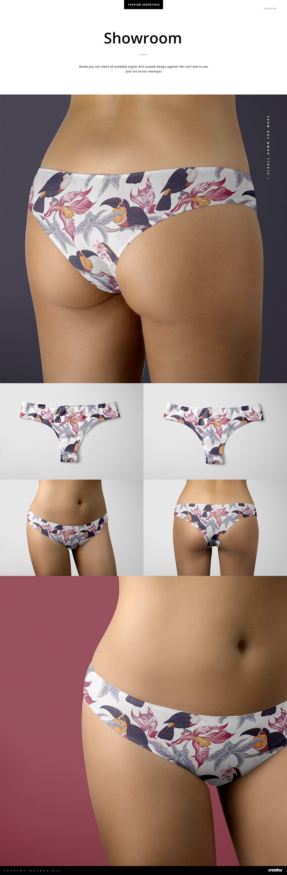 Women's Panties Mockup Set, Panties Tempalte, Briefs Mockup -  Canada