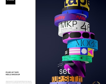 Gestapelte Klebebandrollen Mockup