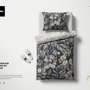Austrian Size Bedding Set Mockup