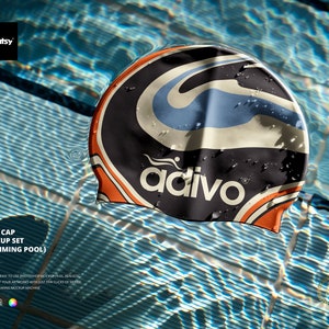 Swim Cap Mockup Set (swimming pool)