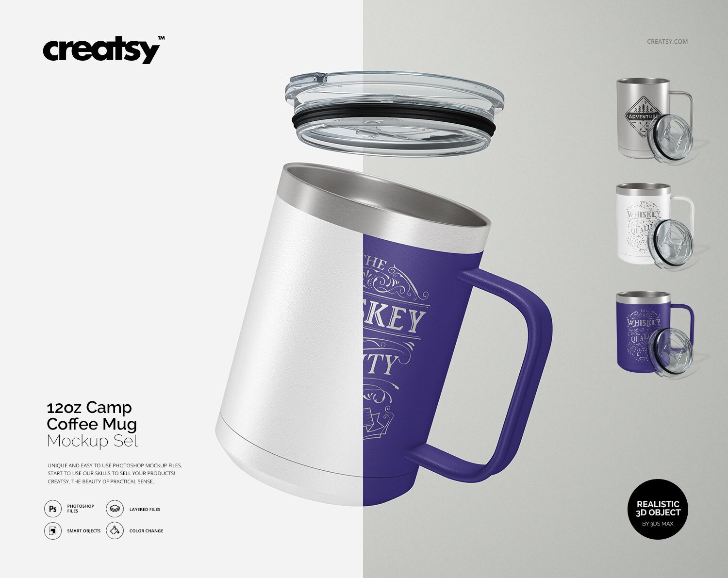 H3 20 oz. Polar Camel Insulated Traveler Coffee Mug with Handle and Sl –  Whoa, Jody Boy!