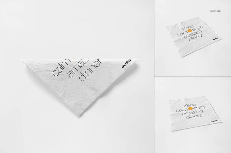 Download Napkin Mockup Set Custom Napkins Napkin Template serviette ...