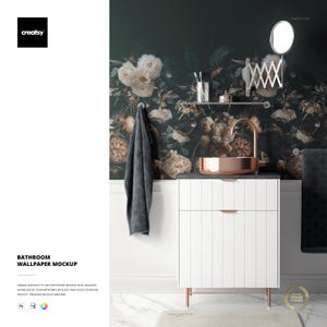 Bathroom Wallpaper Mockup image 1