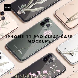 iPhone 11 Pro Clear Case Mockup Set