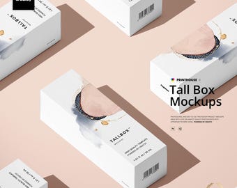 Tall Box Mockup Set