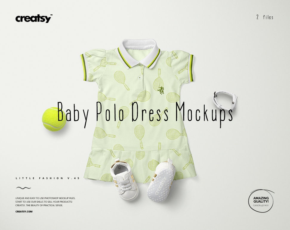 Download Baby Polo Dress Mockup Set Little Fashion Series Vol 45 Etsy