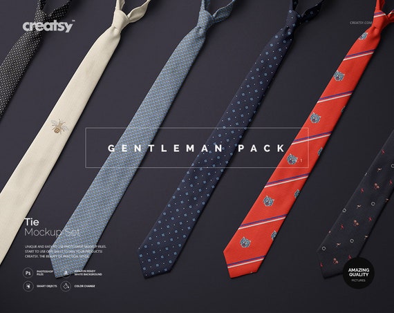 Download Tie Mockup Set Custom Tie Tie Template Personalized Neck Etsy