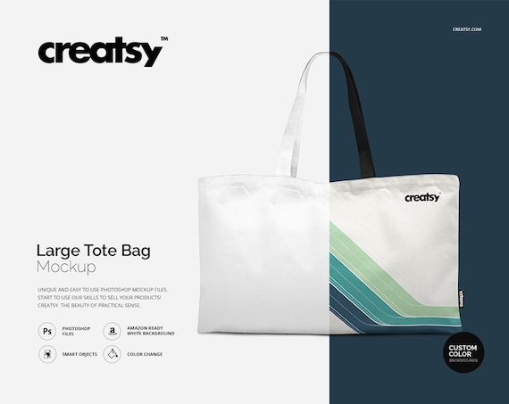 Download Large Tote Bag Mockup Set Etsy