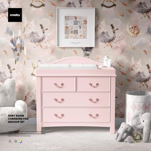 Baby Room Changing Pad Mockup Set