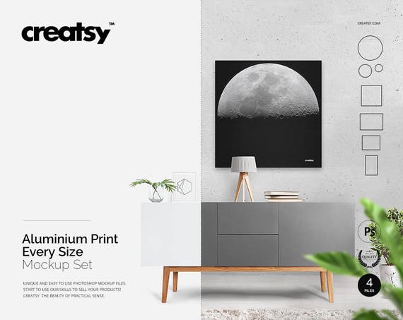 Aluminium Print Every Size Mockup Set Aluminum Template Etsy