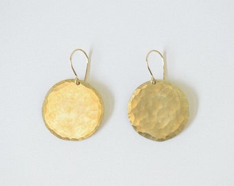 Earring Brass - Disc Earring Large - ENARMOURED