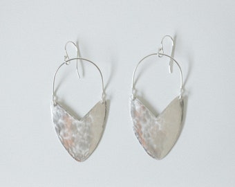 Earring Silver - Tulip Shield Mini - ENARMOURED