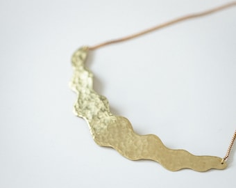 Necklace Brass - Wave Collar - ENARMOURED