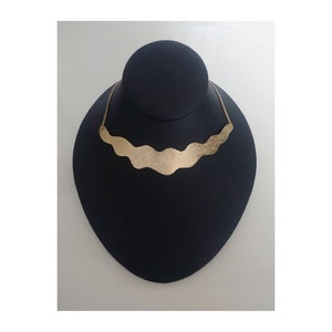 Necklace Brass Wave Collar ENARMOURED image 5