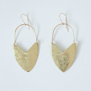 Earring Brass Tulip Shield Mini ENARMOURED image 4