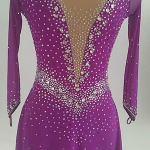 Beautiful & Affordable Skating Dress- Made to Fit Ice Skating Dress- Stunning Figure Skating Dress-Full of Sparkles