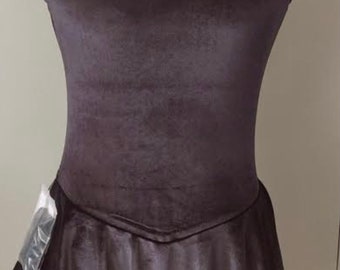 Simple Black Ice Skating Dress made to fit- Figure Skate Dress- Figure Skating Dress- Skating Test dress
