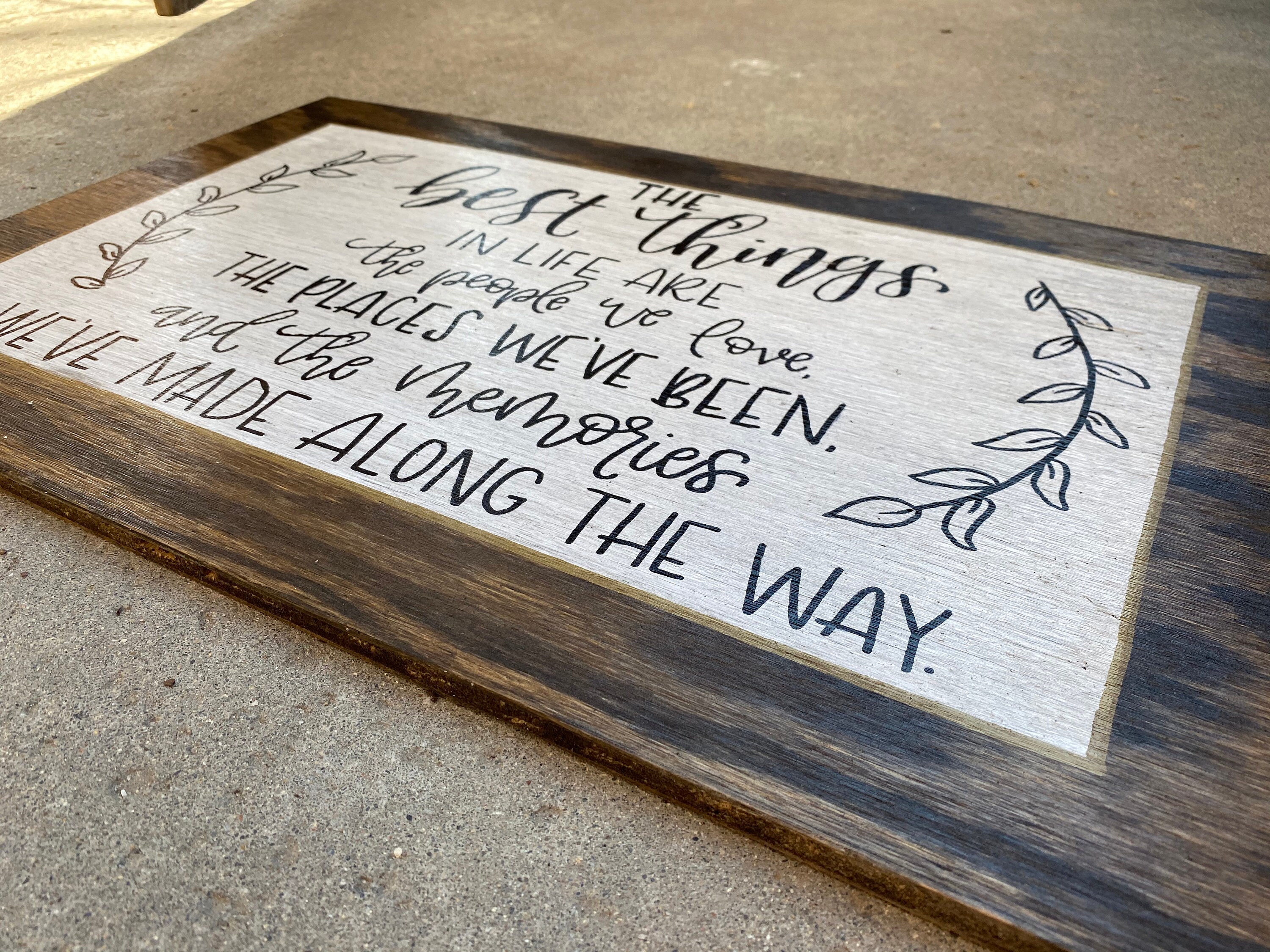 Custom quote faux framed wooden sign Etsy