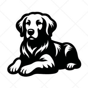 Golden Retriever, Golden Retriever SVG, Clip Art, Digital Download, Hund, Vinyl Zeichen, Einfaches Symbol, Cricut geschnitten Dateien -png, dxf, eps, ai