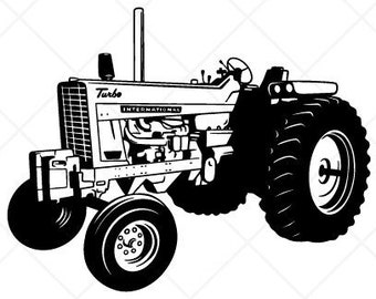 Farming Tractor SVG Clipart-Vector Clip Art Graphics-Digital Download Image-Cut Ready Files-CNC-Vinyl Sign Design-Logo-eps, ai, dxf, png,pdf