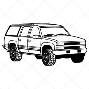 Chevy-Chevrolet Suburban SVG-Clipart-Grafik-Digitaler Download-Schnittdateien-CNC-Logo-Vinyl Schild Design-eps, ai, svg, dxf, png