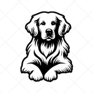 Golden Retriever, Golden Retriever SVG, Clip Art, Digital Download, Hund, Vinyl Zeichen, Einfaches Symbol, Cricut geschnitten Dateien -png, dxf, eps, ai