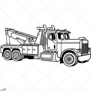 Wrecker Tow Truck SVG Clipart-Vector Clip Art Graphics-Digital Download-Cut Files-CNC-Heavy Duty Towing Vinyl Sign Design-eps, ai, svg, dxf
