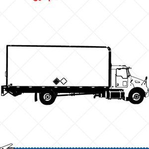 Dettagliata Cargo-Box Truck Clipart-Vector Clip Art Graphics-Digital Download-Cut Ready Files-CNC-Vinyl Sign Design-Logo-eps, ai, svg, dxf, png