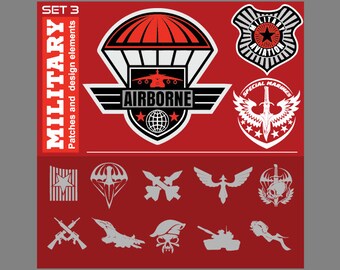 military design elements clipart vector clip art etsy