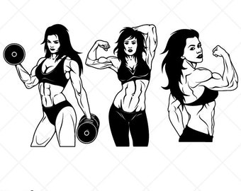 Female Gym Svg Etsy