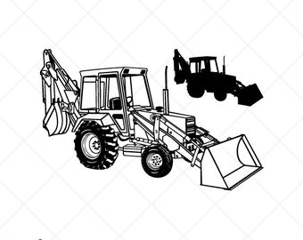 Download Front End Wheel Loader Clipart Vector Clip Art Graphics | Etsy