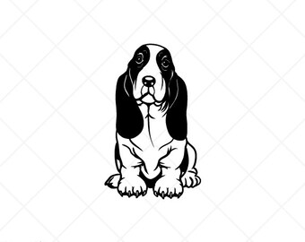 Basset hound svg | Etsy