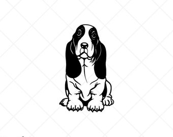 Basset hound svg | Etsy