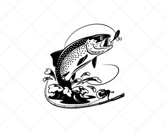 Trout Svg Etsy