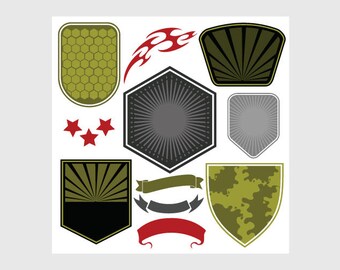 military design elements clipart vector clip art etsy