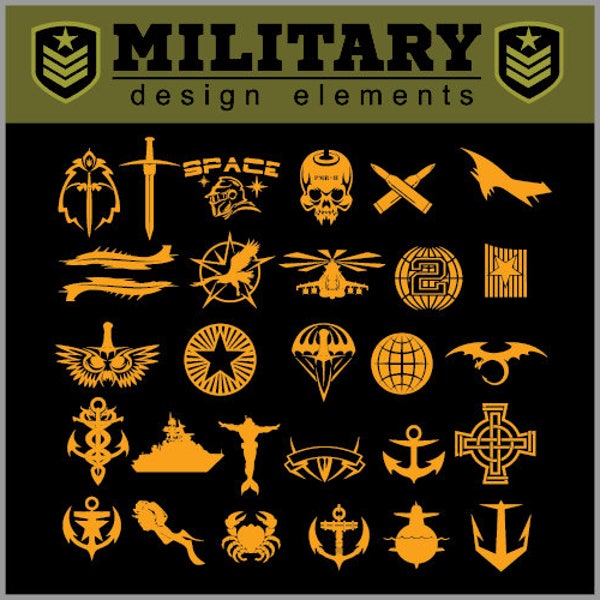 MILITARY Symbols-Design Elements-Special Unit Patch Clipart-Vector Clip Art Graphics-Digital Download-Badge-Emblem-Sign-eps, ai, svg,cdr,pdf