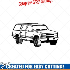 Chevy-chevrolet Suburban SVG Clipart-vector Clip Art Graphics-digital