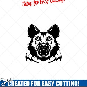 HYENA ANIMAL Head Clipart -Vector Clip Art Graphics -Digital Download-Cut Ready Files-CNC-Logo-Vinyl Sign Design-eps, ai, svg, dxf, png, pdf