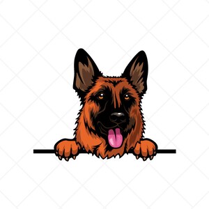 Deutscher Schäferhund Spähen Hund Clipart svg eps png jpg-Vector Clip Art-digitale Download-Dateien für Schilder, T-Shirts, Druck, Logo-Designs, etc