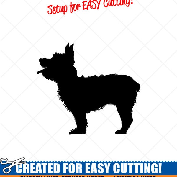 Yorkshire Terrier SVG Dog Silhouette Clipart-Vector Clip Art Graphics Download-Cut Ready Files-Yorkie Vinyl Sign Design-eps, ai, dxf,png,pdf