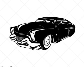 MERCURY HARDTOP 1950 Clipart-Vector Clip Art Graphics-Digital Download-Cut Ready Files-CNC-Logo-Vinyl Sign Design-eps, ai, svg, dxf, png