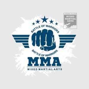 MMA-Mixed Martial Arts SPORTS Clipart -Vector Clip Art Graphics -Digital Download-Template Design Files-Logo-Badge-Emblem-Sign -eps, ai, svg