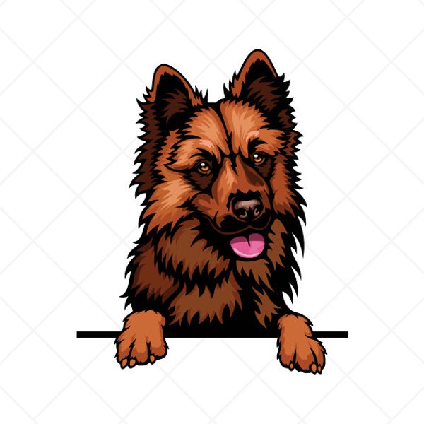 Harz Fox Peeking Dog Clipart svg eps png jpg-Vector Clip Art-Color Digital Download Files for Signs, T-Shirts, Printing, Logo Designs, Etc