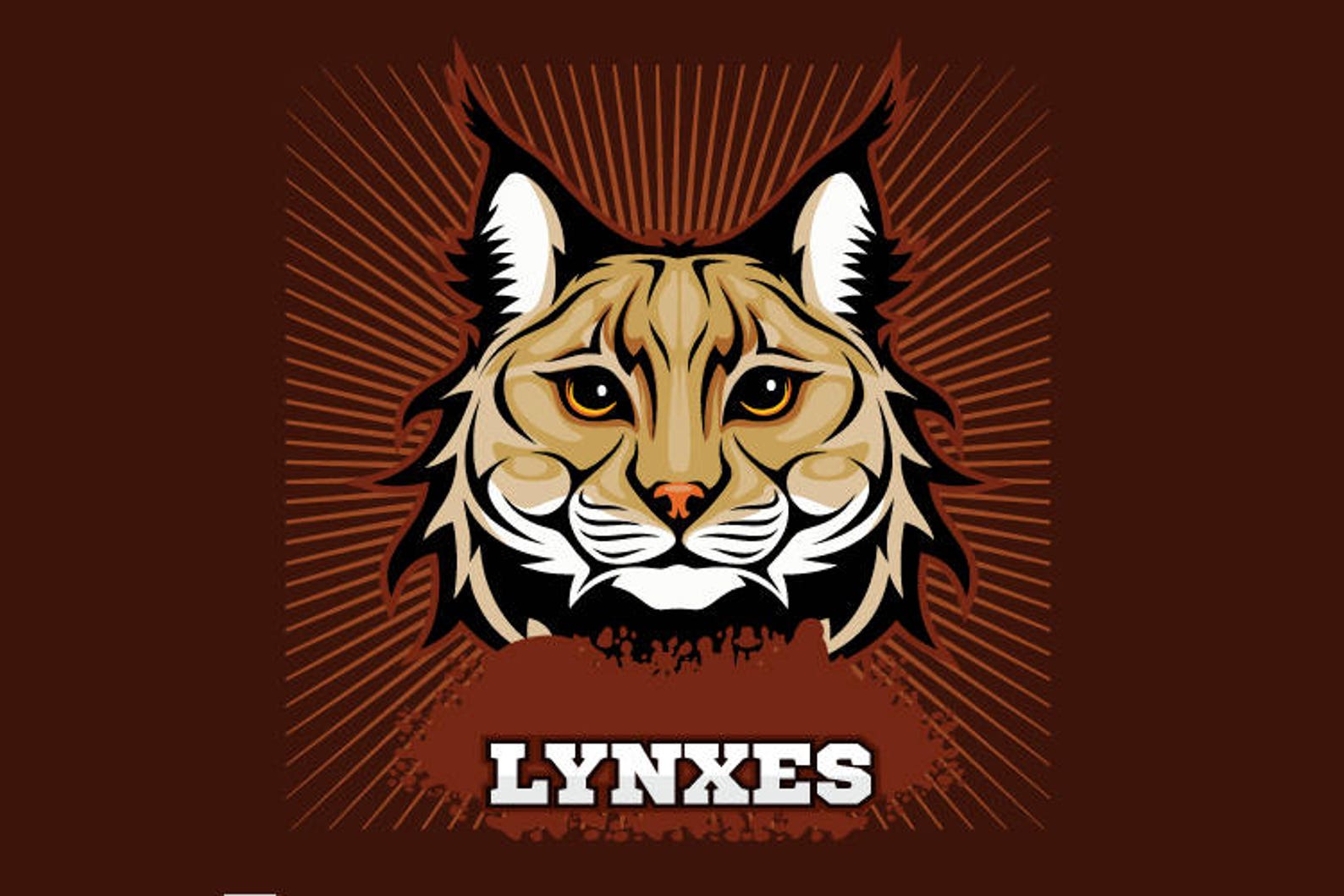 LYNXESBOBCAT MASCOT Sports Team Clipartvector Clip Art Etsy