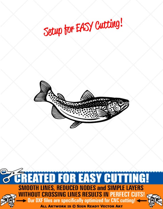 Download Clip Art Svg Dxf Png White Crappie Fish Fishing Clipart Vector Clip Art Graphics Digital Download Cut Ready Files Cnc Logo Vinyl Sign Design Eps Ai Art Collectibles